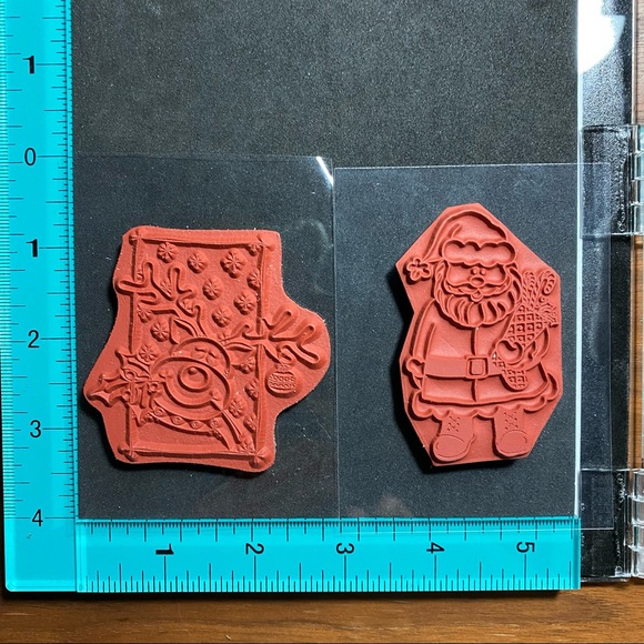 Lot of 2 Christmas Rubber Stamps by Great Impressions - Picture 3 of 4